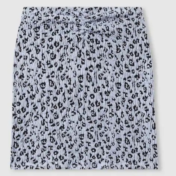 Good American Always Fits Textured Leopard Print Mini Skirt In Blue Print 2X/3X - Picture 1 of 10